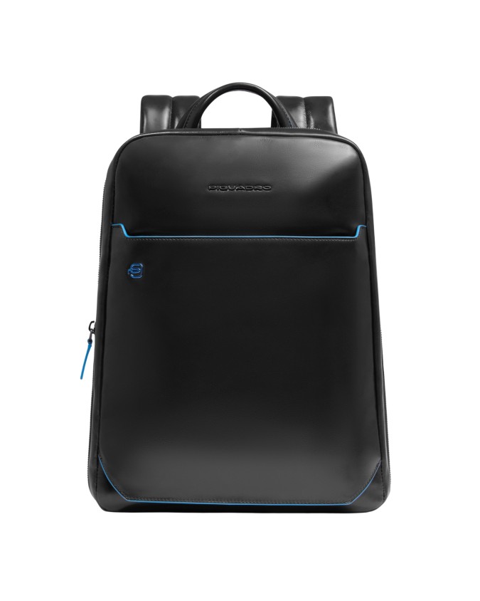  Piquadro - Zaino uomo in pelle porta pc 14'' 1 comparto Blue