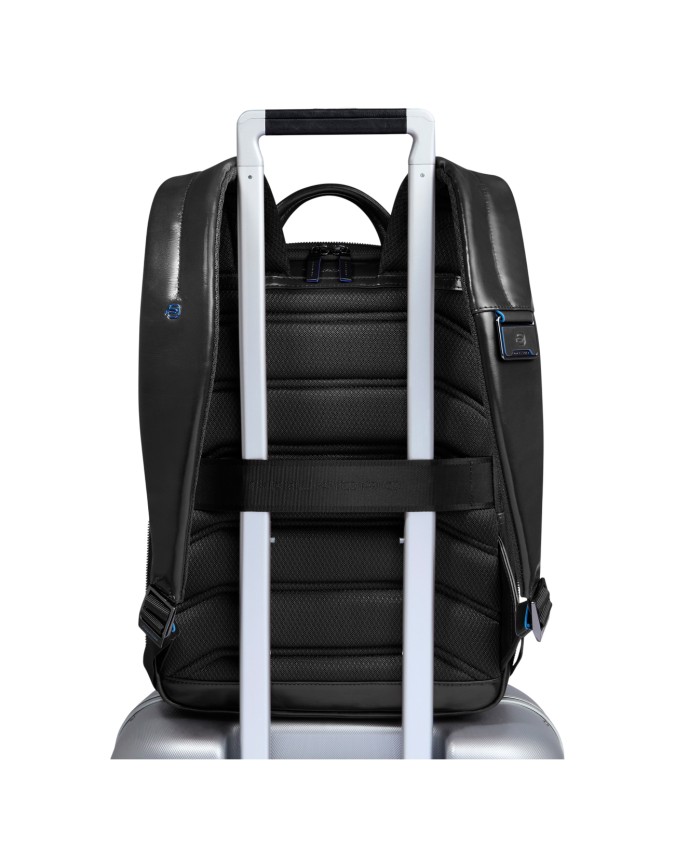  Piquadro - Zaino uomo in pelle porta pc 14'' 1 comparto Blue