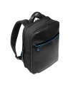 Piquadro - Zaino uomo in pelle porta pc 14'' 1 comparto Blue