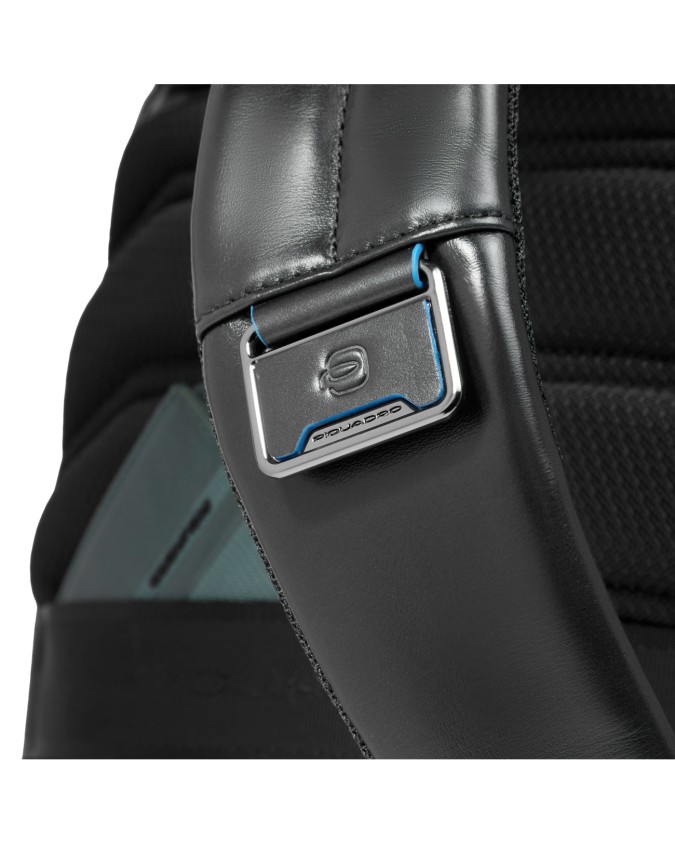  Piquadro - Zaino uomo in pelle porta pc 14'' 1 comparto Blue
