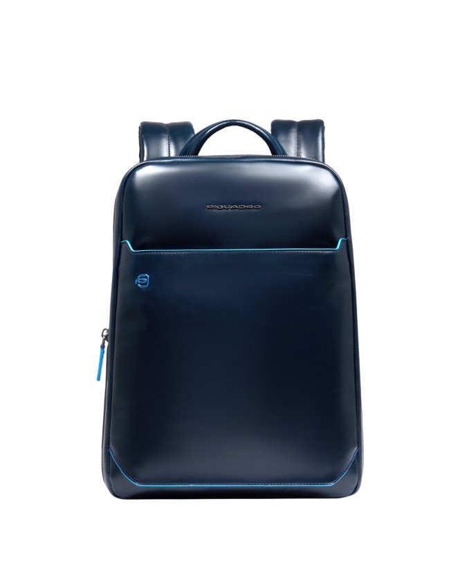  Piquadro - Zaino uomo in pelle porta pc 14'' 1 comparto Blue