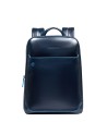  Piquadro - Zaino uomo in pelle porta pc 14'' 1 comparto Blue