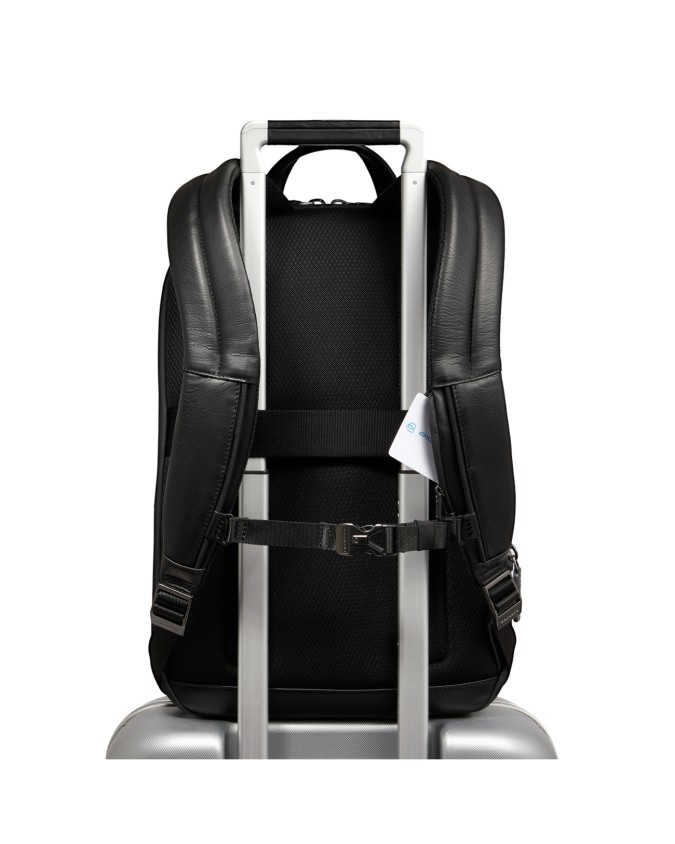  Piquadro - Zaino uomo in pelle porta pc 15.6'' con espansione