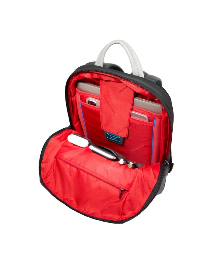  Piquadro - Zaino uomo in pelle porta pc 15.6'' con espansione