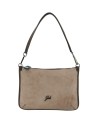 Gabs - Two-tone Bull Black split-leather shoulder bag, Size S