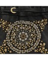  Campomaggi – Borsa shopping grande in pelle con strass a fiori