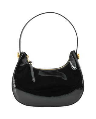  Gianni Chiarini - Borsa a spalla mezzaluna in pelle lucida con 2