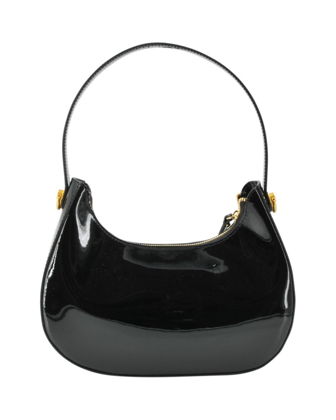  Gianni Chiarini - Borsa a spalla mezzaluna in pelle lucida con