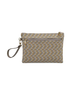  Ynot - Clutch donna con motivo logo all over e laccetto