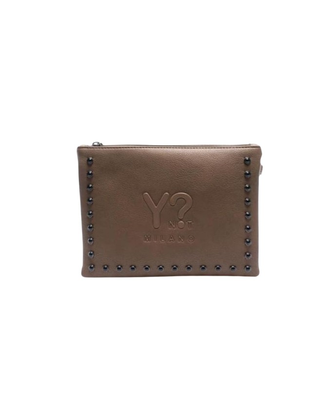  Ynot - Pochette monocolore con borchie applicate