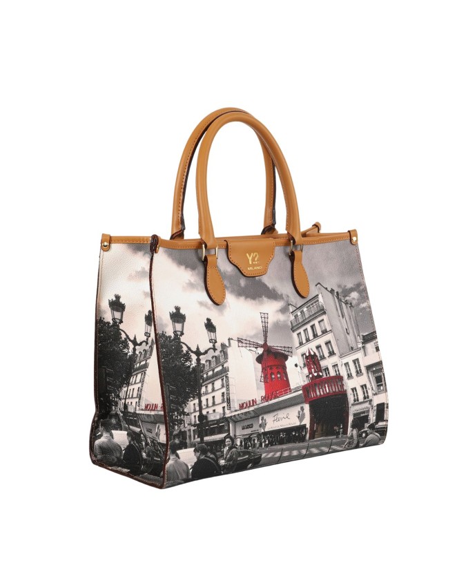  Ynot - Borsa Elegance shopper con stampa all over