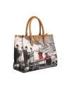  Ynot - Borsa Elegance shopper con stampa all over