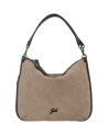 Gabs - Suede and Embossed Leather Shopping Bag, Size M, Ariana