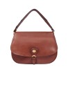  The Bridge - Borsa a spalla in pelle grande con patta frontale