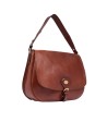  The Bridge - Borsa a spalla in pelle grande con patta frontale