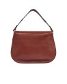  The Bridge - Borsa a spalla in pelle grande con patta frontale