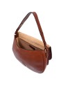  The Bridge - Borsa a spalla in pelle grande con patta frontale