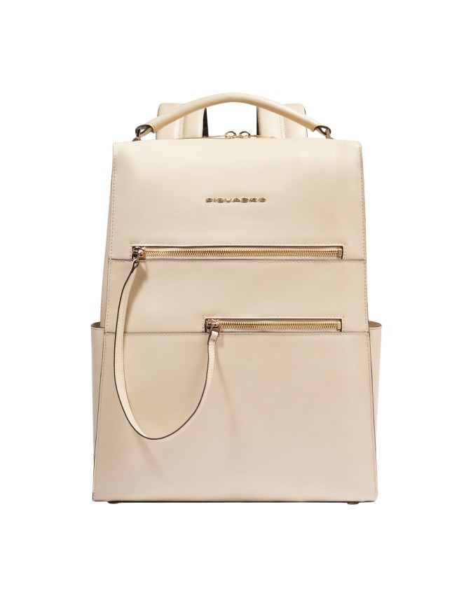  Piquadro – Zaino donna in pelle porta pc 14’’ con tasche