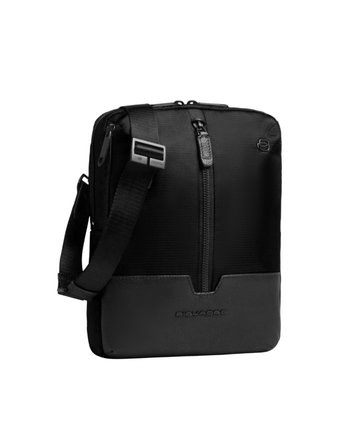  Piquadro - Borsello uomo porta iPad 11'' in pelle e tessuto