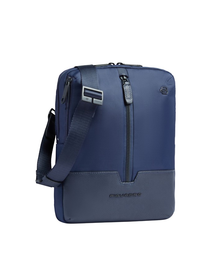  Piquadro - Borsello uomo porta iPad 11'' in pelle e tessuto