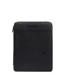 Piquadro - Leather and fabric iPad holder