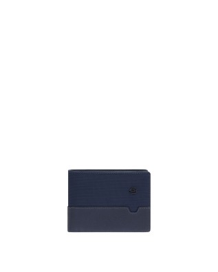  Piquadro - Portafogli uomo con portamonete in pelle e tessuto 2