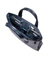  Piquadro - Cartella porta pc 14'' in pelle con tracolla Blue