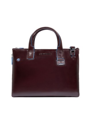  Piquadro - Cartella porta pc 14'' in pelle con tracolla Blue