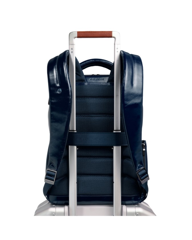  Piquadro - Zaino uomo in pelle fast-check porta pc 14'' Blue