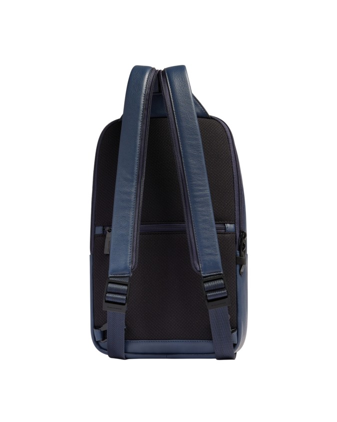  Piquadro - Zaino monospalla uomo in pelle porta iPad® RFID