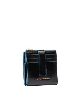  Piquadro - Portacarte donna con portamonete in pelle Blue 2