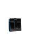  Piquadro - Portacarte donna con portamonete in pelle Blue