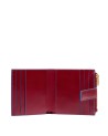  Piquadro - Portacarte donna con portamonete in pelle Blue
