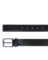  Piquadro - Cintura uomo in pelle con fibbia ad ardiglione Blue