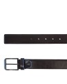  Piquadro - Cintura uomo in pelle con fibbia ad ardiglione Blue