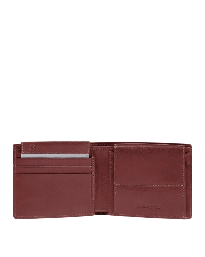  Piquadro – Portafoglio uomo in pelle con porta monete RFID