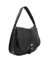  The Bridge - Borsa a spalla in pelle grande con patta frontale