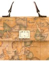  Alviero Martini Prima Classe - Mini tote con patta in tessuto