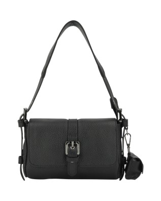 Gabs - Sansa Leather Shoulder Bag, Size S, Bull Black