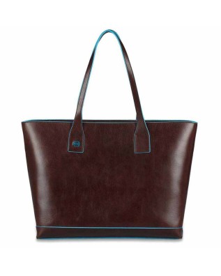 Piquadro - Shopping bag con compartimento porta iPad®mini Blue Square