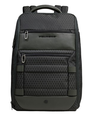  Piquadro - Zaino da Viaggio Modulare 2 in 1 in Pelle e Tessuto