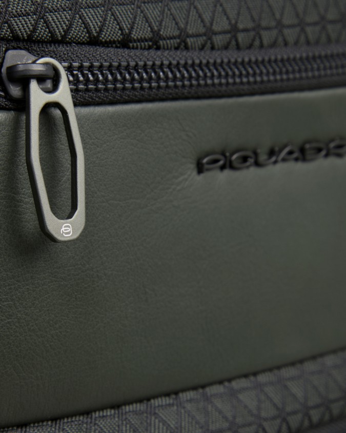  Piquadro - Zaino da Viaggio Modulare 2 in 1 in Pelle e Tessuto