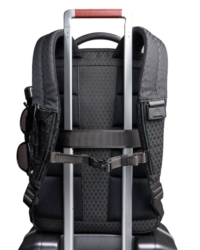  Piquadro - Zaino da Viaggio Modulare 2 in 1 in Pelle e Tessuto