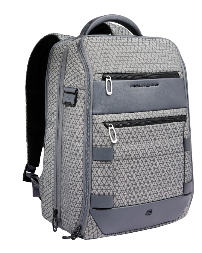  Piquadro - Zaino da Viaggio Modulare 2 in 1 in Pelle e Tessuto