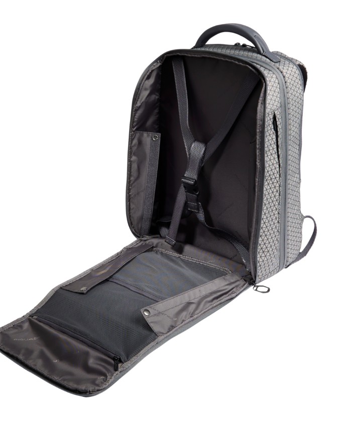  Piquadro - Zaino da Viaggio Modulare 2 in 1 in Pelle e Tessuto