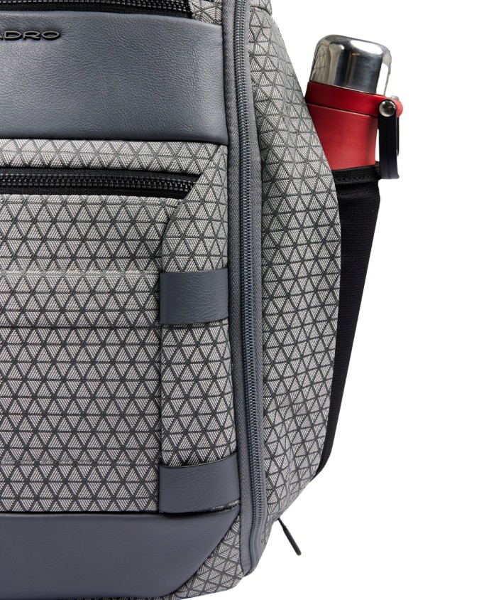  Piquadro - Zaino da Viaggio Modulare 2 in 1 in Pelle e Tessuto