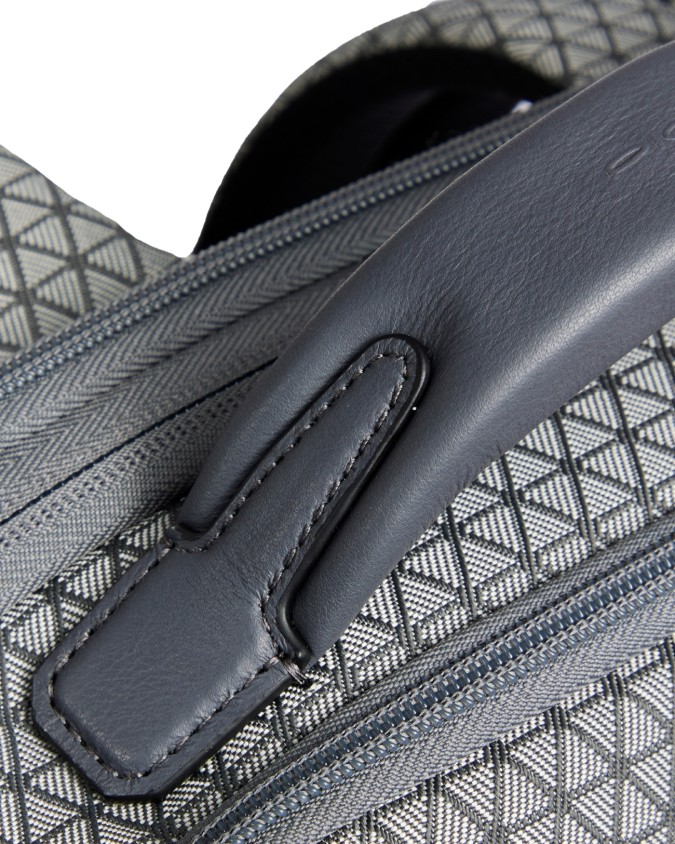  Piquadro - Zaino da Viaggio Modulare 2 in 1 in Pelle e Tessuto