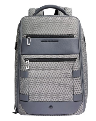  Piquadro - Zaino da Viaggio Modulare 2 in 1 in Pelle e Tessuto
