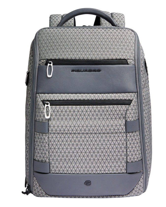  Piquadro - Zaino da Viaggio Modulare 2 in 1 in Pelle e Tessuto