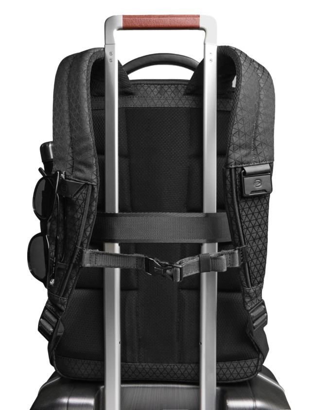  Piquadro - Zaino da Viaggio Modulare 2 in 1 in Pelle e Tessuto